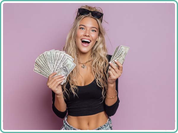 Female Influencer Holding Money